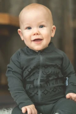 Lindberg Kåbdalis Merino Termoundertøjs-heldragt Merinomix, Anthracite