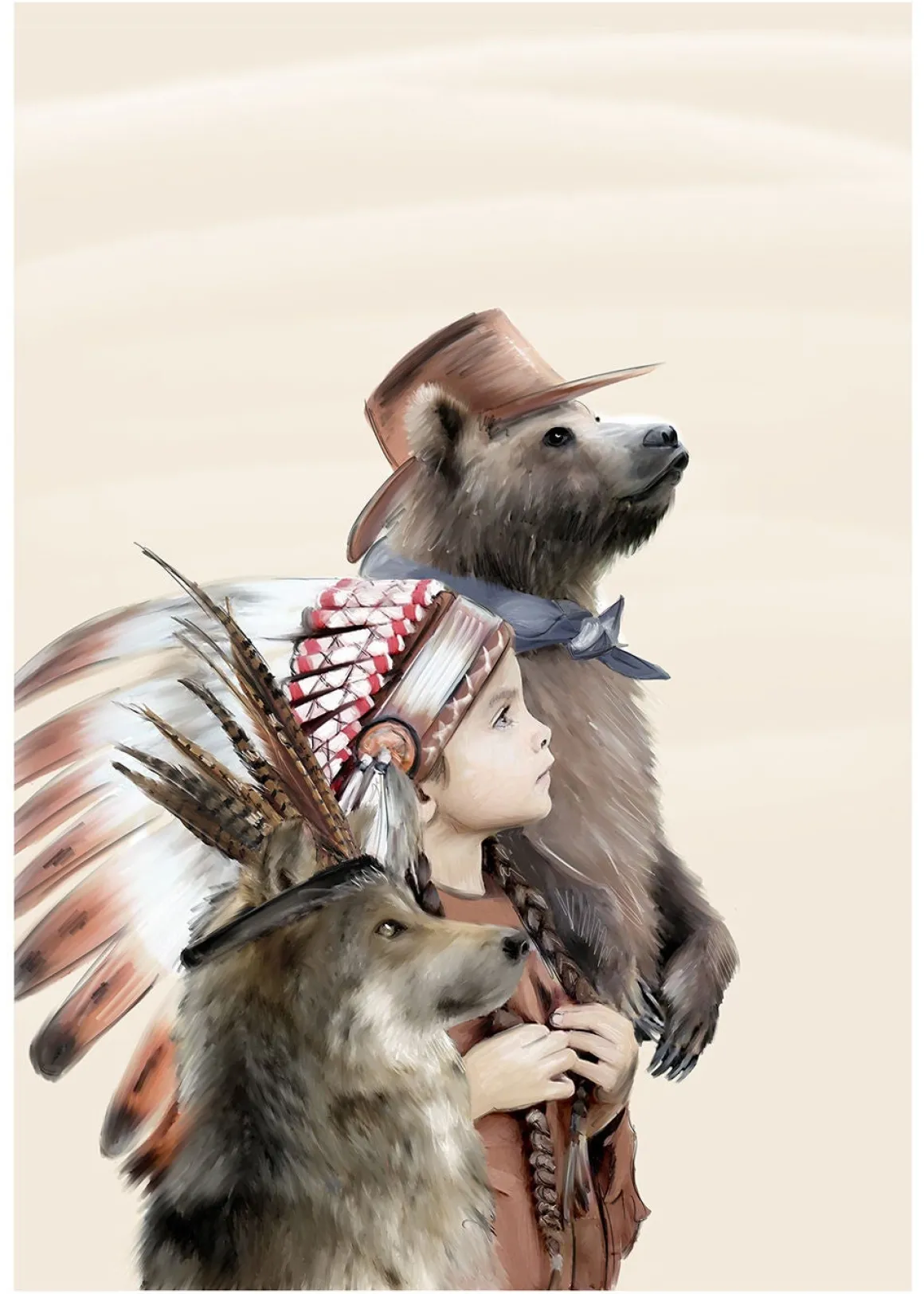 Linn Wold Plakat 50x70 Lille Headdress