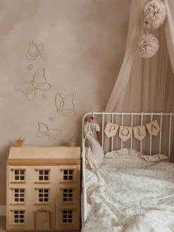 lis wycina Butterflies Vægdekoration Træ