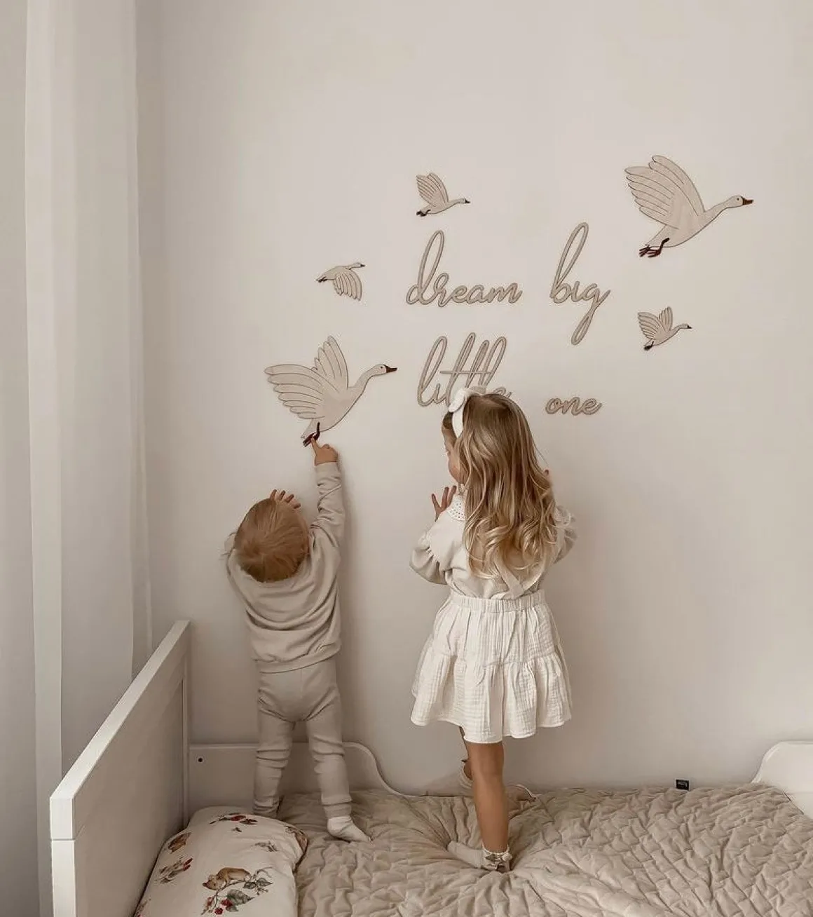 lis wycina Dream Big Little One 2 Vægdekoration Gæs