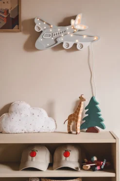 Little Lights Lampe Flyvemaskine, Lysegrå