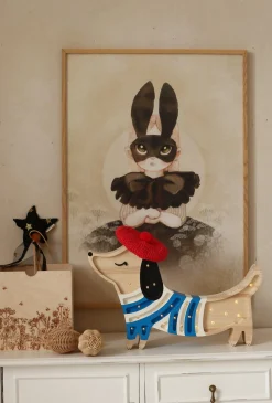 Little Lights Lampe Hundehvalp, French Style