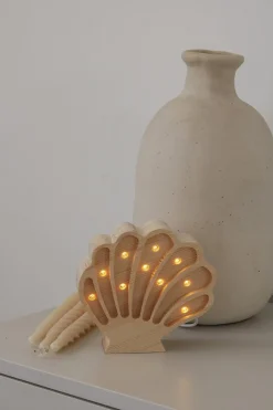 Little Lights Lampe Muslingeskal, Coastal Wood