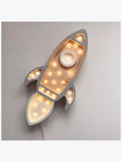 Little Lights Lampe Rumraket, Grey Wood