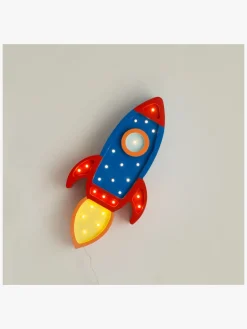 Little Lights Lampe Rumraket, Navy/Rød