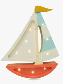 Little Lights Lampe Sejlbåd, Rød/Hvid