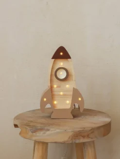 Little Lights Mini Lampe Rumraket, Cappucino