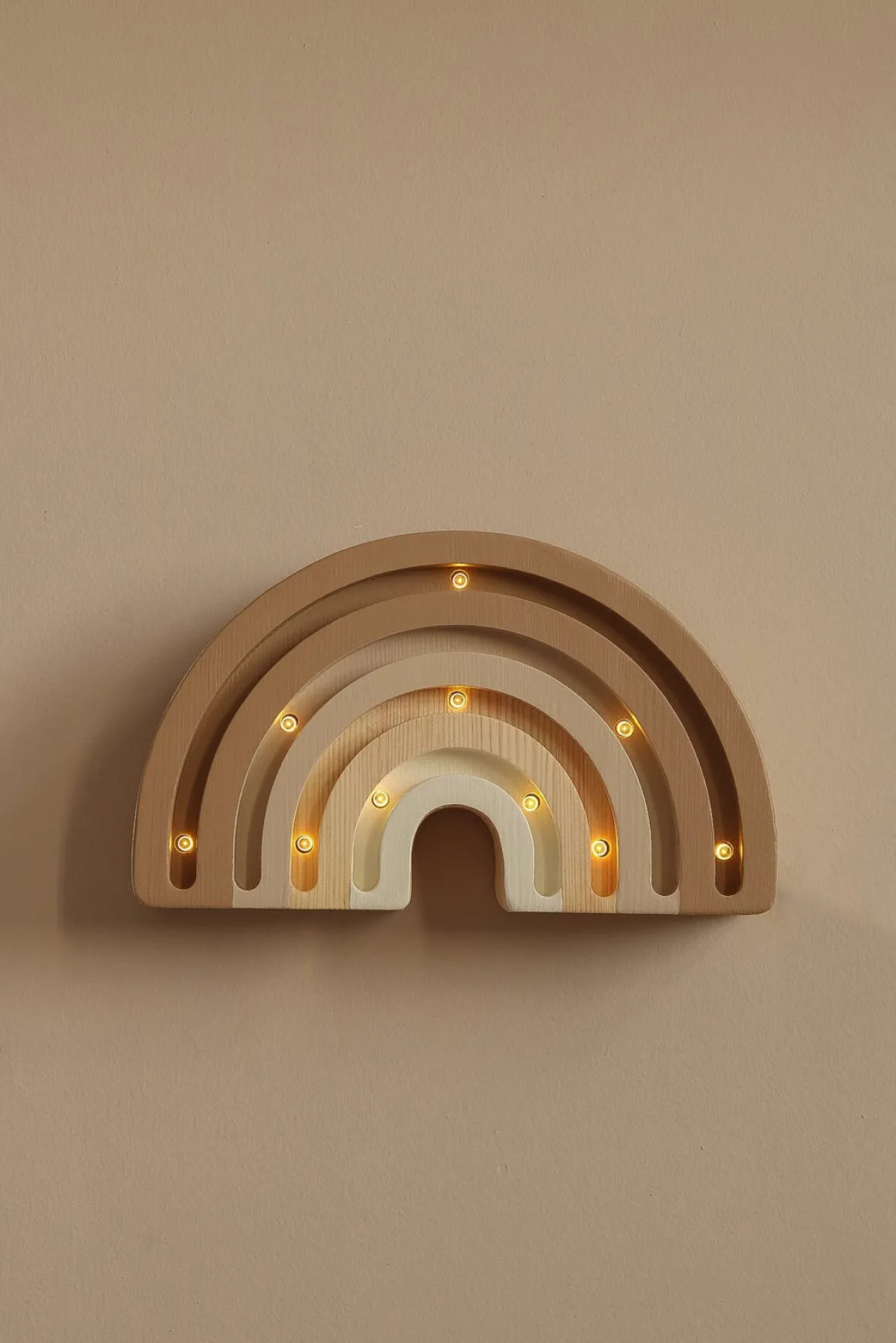 Little Lights Mini Lampe Regnbue, Cappucino