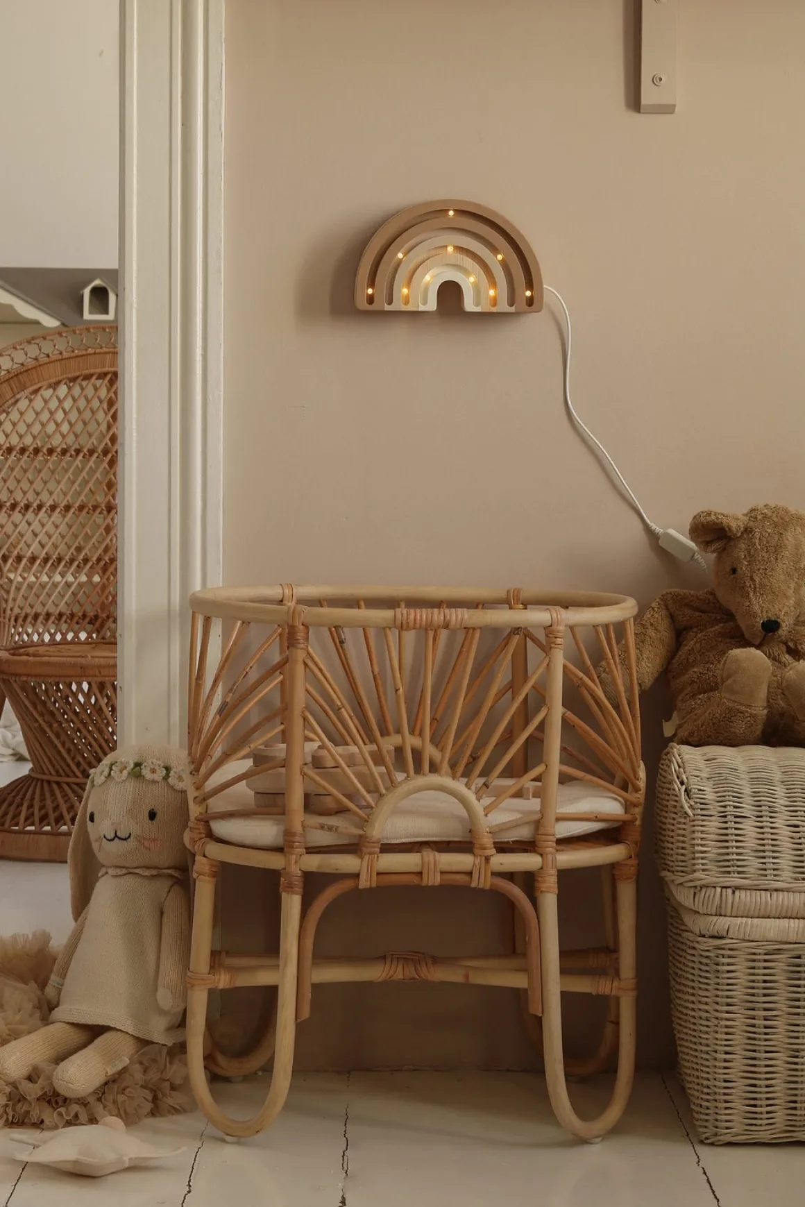 Little Lights Mini Lampe Regnbue, Cappucino