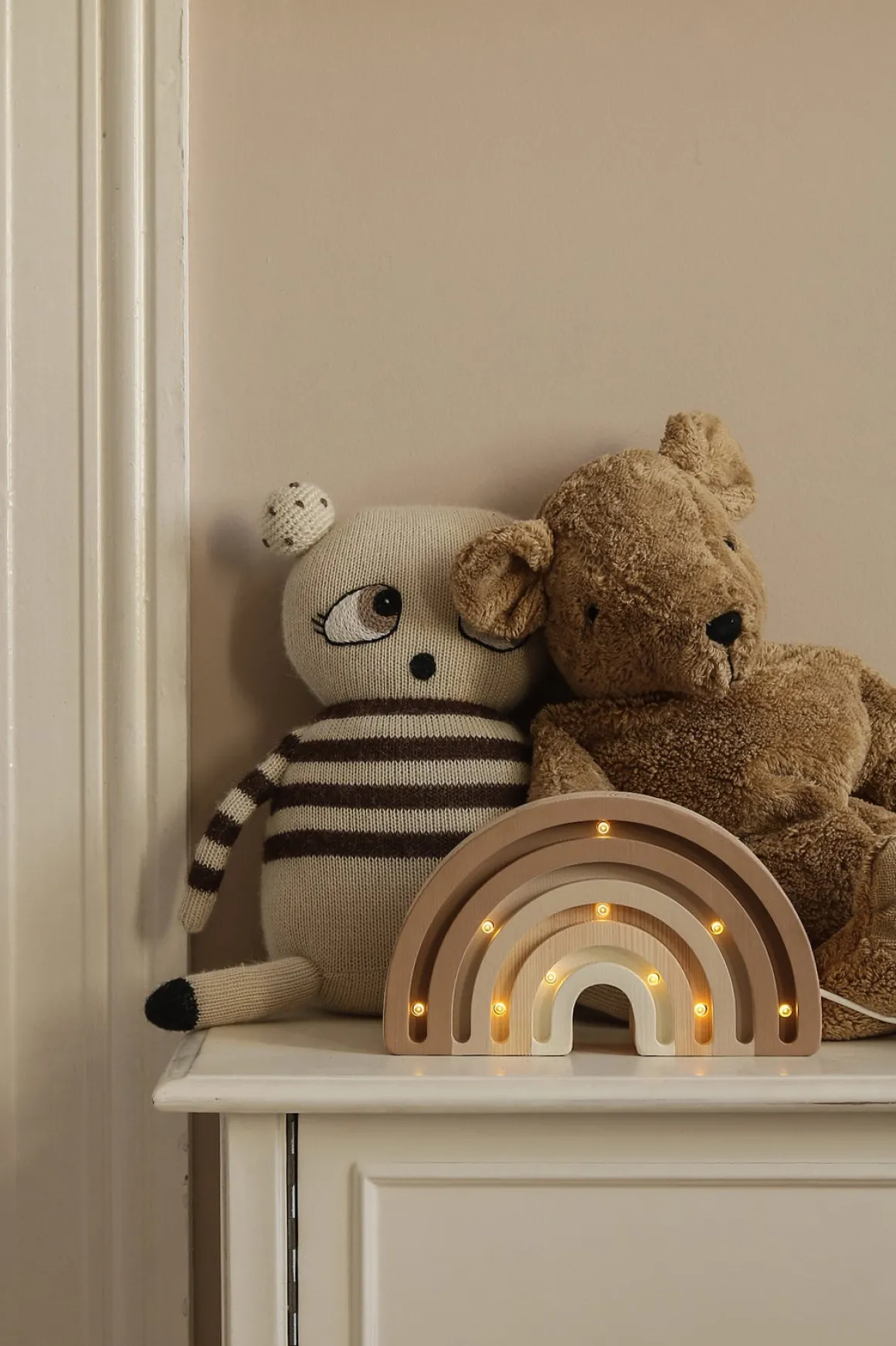 Little Lights Mini Lampe Regnbue, Cappucino