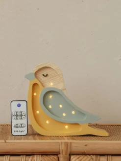 Little Lights Mini Lampe Fugl, Khaki/Light Mustard