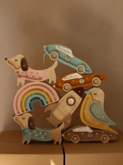 Little Lights Mini Lampe Fugl, Khaki/Light Mustard