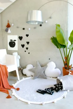 Lorena Canals  Vaskbart Gulvtæppe 120 Bubbly, Lysegrå