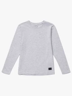 Luca & Lola Abel Langærmet T-Shirt 2-pak, Grey Melange/Brown