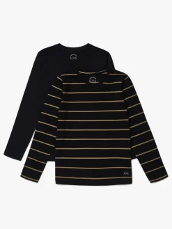 Luca & Lola Abel Langærmet T-Shirt 2-pak, Black/Stripes