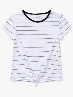 Luca & Lola Barletta Top, White/Black Stripes