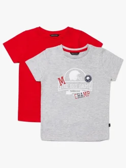 Luca & Lola San Marino T-Shirt 2-pak, Grey/Red