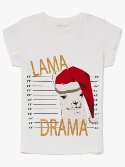 Luca & Lola Top Lama Drama, Bright White