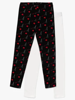 Luca & Lola Venetia Lange Lange Leggings 2-pak, Black/Red