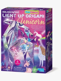 4M KidzMaker DIY-sæt Holografisk Light-Up Origami Enhjørning