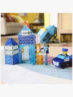 MAGNA-TILES Politistation Magnetiske Byggeklodser 35 Dele