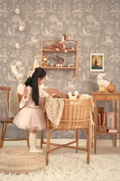 Majvillan Tapet Summer Fields, Dusty Blue