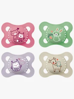 MAM Original Silikone Sutter 0-6m 4-pak, Pink/Neutral