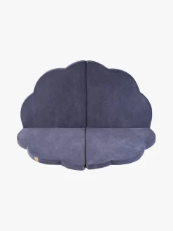 Meowbaby Foam Sammenklappelig Legetæppe Velour 160x160, Blå-grå