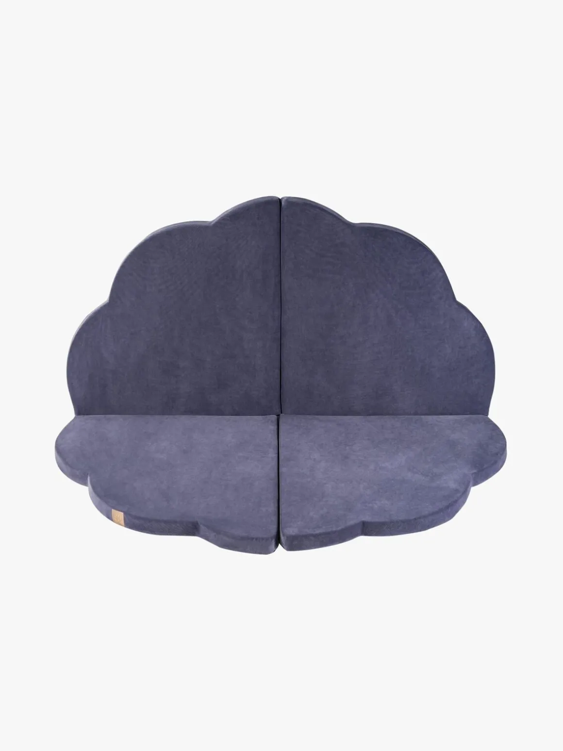 Meowbaby Foam Sammenklappelig Legetæppe Velour 160x160, Blå-grå