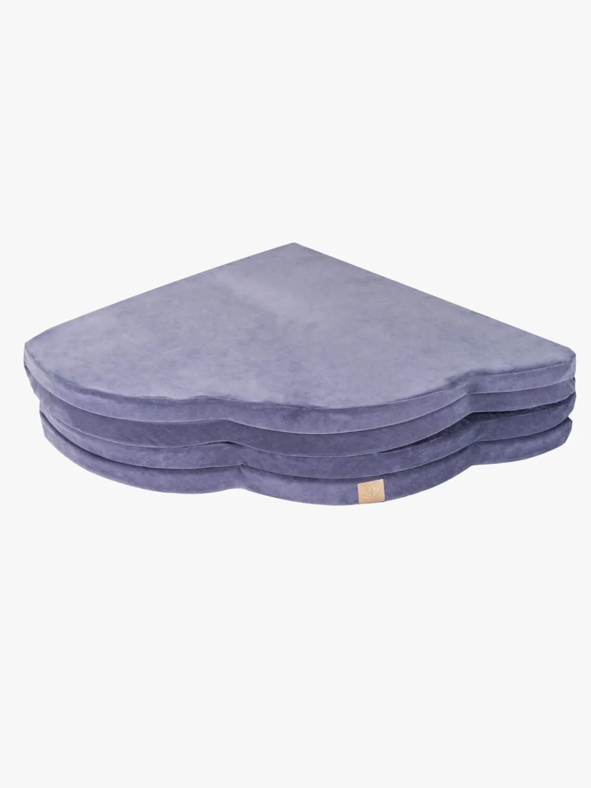 Meowbaby Foam Sammenklappelig Legetæppe Velour 160x160, Blå-grå