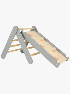 Meowbaby Klatretrekant med Klatrevæg, Grå