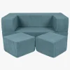 Meowbaby Play Aesthetic Cube  Bygbar Sofa, Turkis