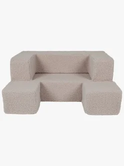 Meowbaby Play Bearly Cube  Bygbar Sofa, Lysegrå