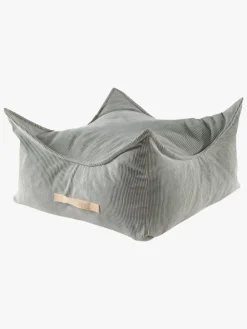 Meowbaby Puf Kvadrat Slimcord, Grå