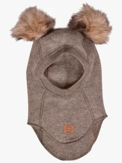 Mikk-Line Elefanthue Merinould med Pomponer, Melange Denver