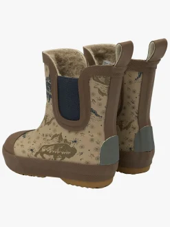 Mikk-Line Forede Gummistøvler Uldblanding, Coriander