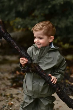 Mikk-Line Regnsæt med Seler, Dusty Olive