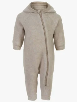 Mikk-Line Ulddragt Merinould med Ører, Melange Offwhite