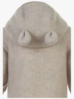 Mikk-Line Ulddragt Merinould med Ører, Melange Offwhite