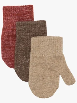 Mikk-Line Vanter Uldblanding 3-pak, Apple Butter-Chocolate Chip-Doeskin