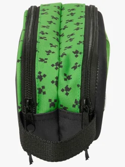 Minecraft 3D Dobbelt Penalhus, Blå/Grøn