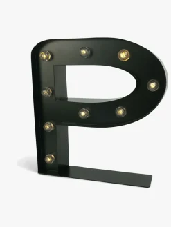 Minitude Bogstavslampe P, Sort