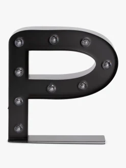 Minitude Bogstavslampe P, Sort