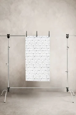 Minitude Gulvtæppe Prikker 80x150, Hvid/Sort