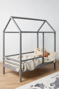 Minitude Nordic JAX Juniorseng m. Madras 70x140, Grå