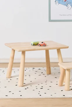 Minitude Nordic Rektangulært Bord & Runde Skamler, Natur