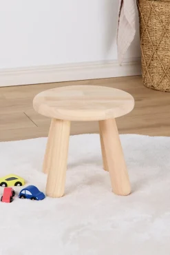 Minitude Nordic Rektangulært Bord & Runde Skamler, Natur