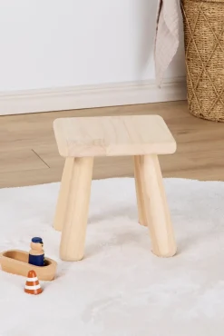 Minitude Nordic Rundt Bord & Firkantede Skamler, Natural