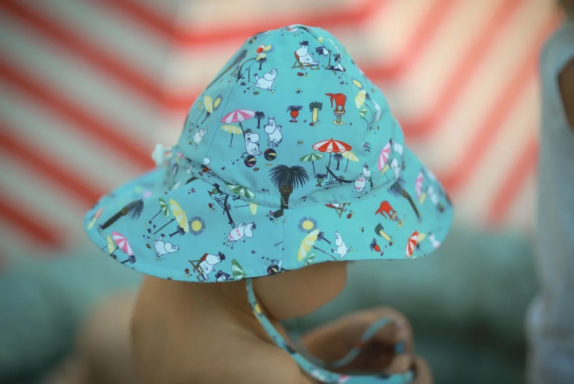 Mumitroldene UV-Sæt Badeble og Solhat, Blå