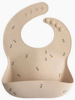 Mushie Hagesmæk Silikone Bees, Beige